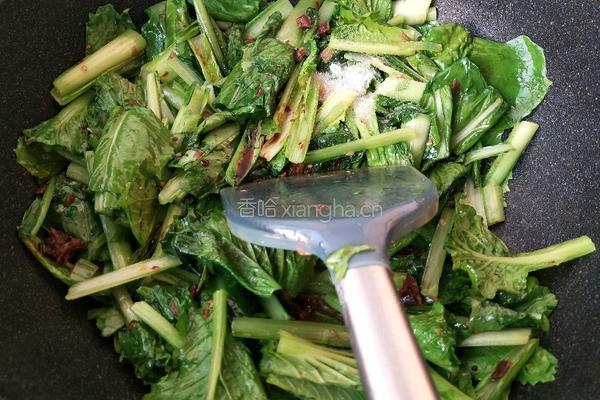香菇酱炒小白菜的做法图解4