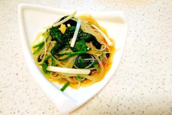 菠菜拌粉丝的做法图解6