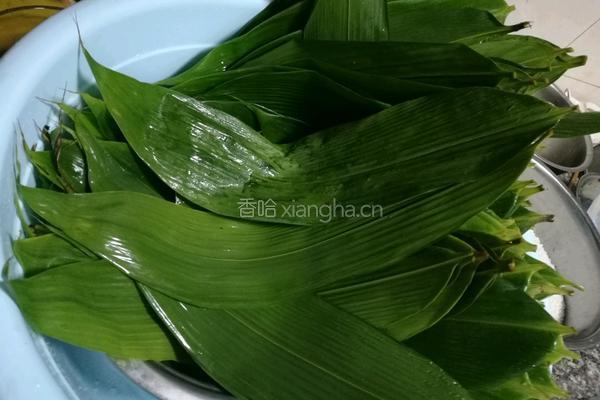 腊肉红豆粽子的做法图解1