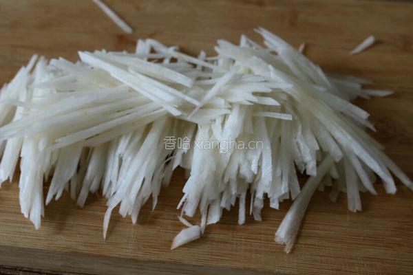 拌白萝卜丝的做法图解2
