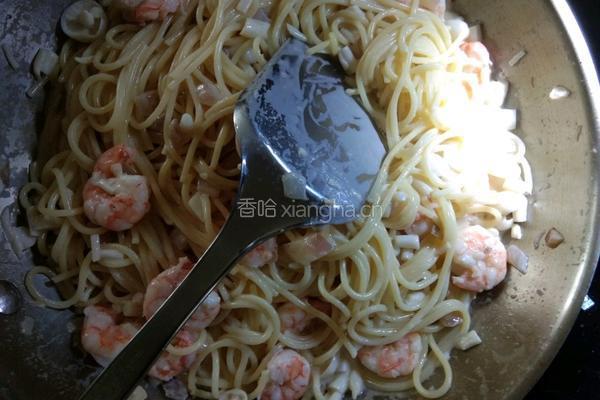 奶油虾意面的做法图解20