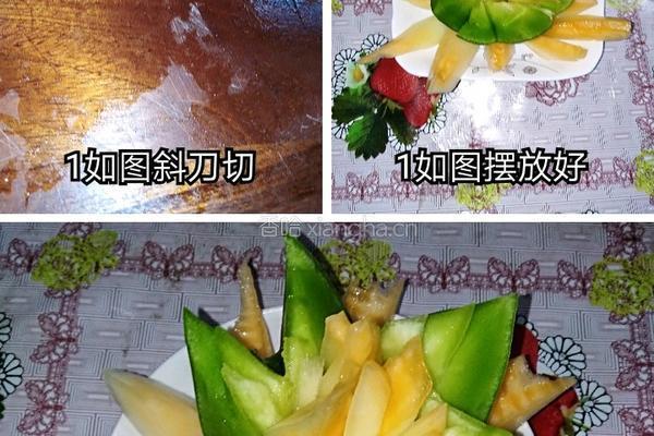 鲜瓜盆景的做法图解3