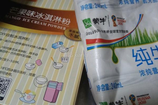 芒果味冰淇淋的做法图解1