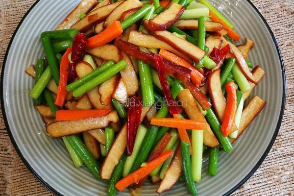 蒜苔炒豆干的做法图解9