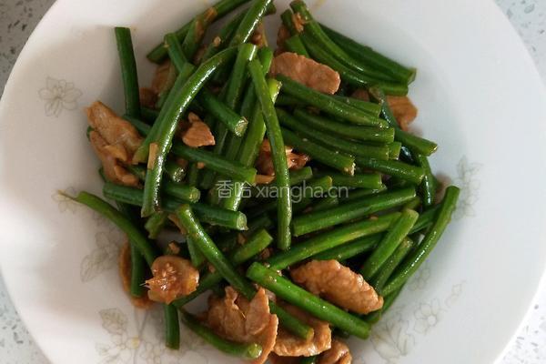 蒜苔炒肉的做法图解6