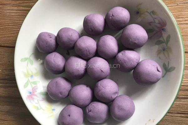 西米紫薯丸子的做法图解5