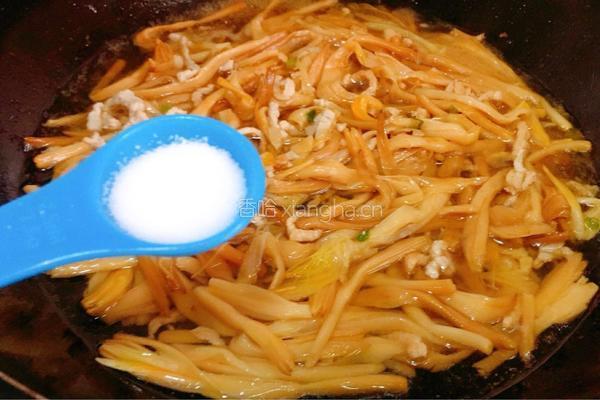 黄花菜炒肉丝的做法图解10