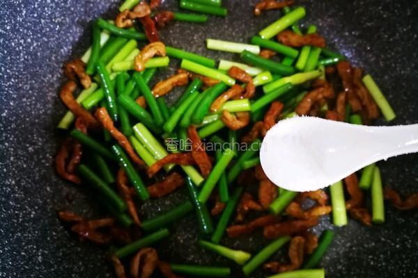 蒜苔炒肉丝的做法图解8