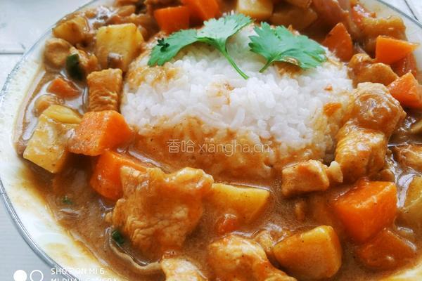 咖喱鸡肉盖饭(单人份）的做法图解7