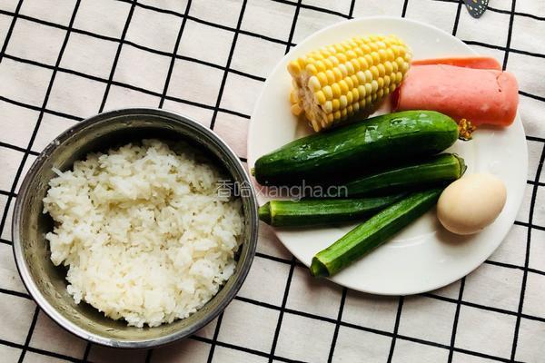 爱心炒饭的做法图解2