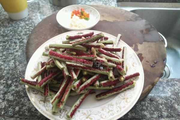 炒花豆角的做法图解3
