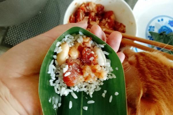 五花肉花生粽的做法图解9
