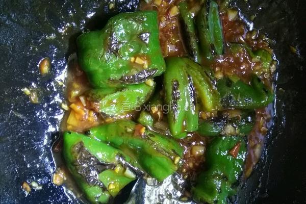 红烧虎皮青椒的做法图解6