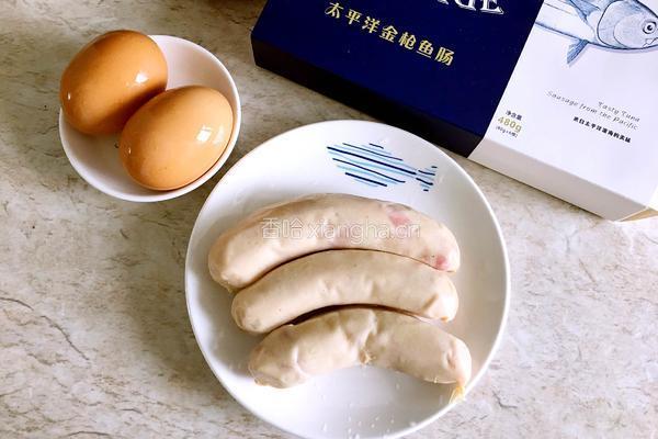金枪鱼肠蒸蛋的做法图解1