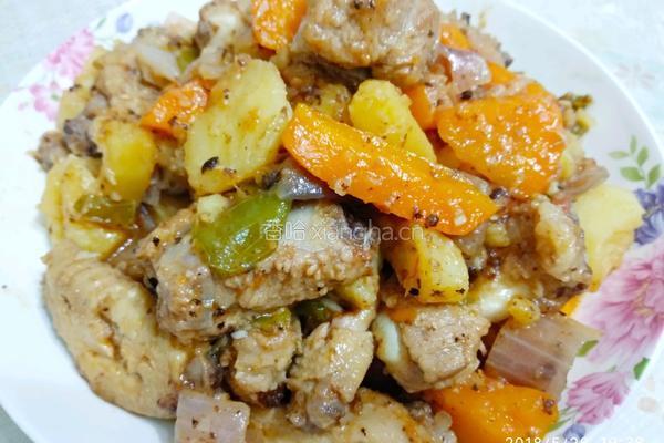 土豆胡萝卜炖鸡肉排骨的做法图解23