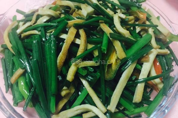 韭菜花炒豆干的做法图解5