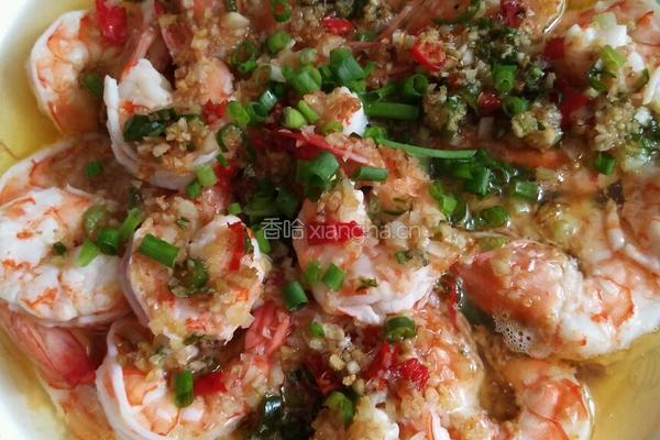 蒜蓉蒸虾的做法图解7