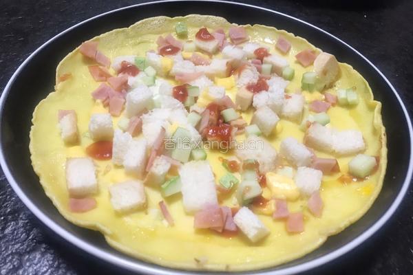 鸡蛋饼披萨的做法图解4