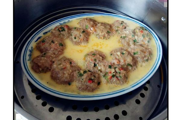 葱末肉丸蒸蛋的做法图解15