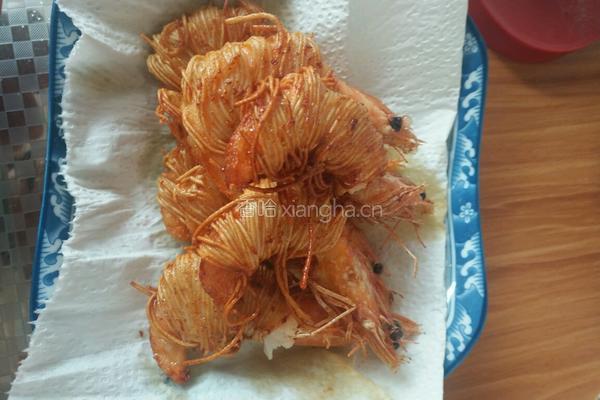 金丝缠腰大虾的做法图解13