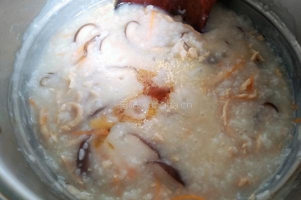 香菇鸡肉粥的做法图解5
