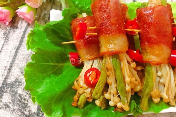 培根金针菇卷的做法图解10