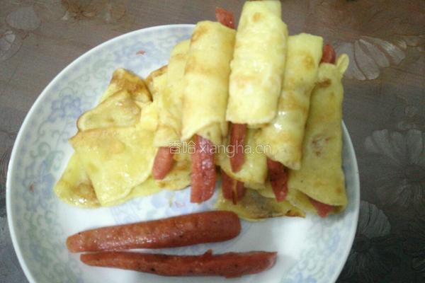 煎饼包热狗的做法图解5