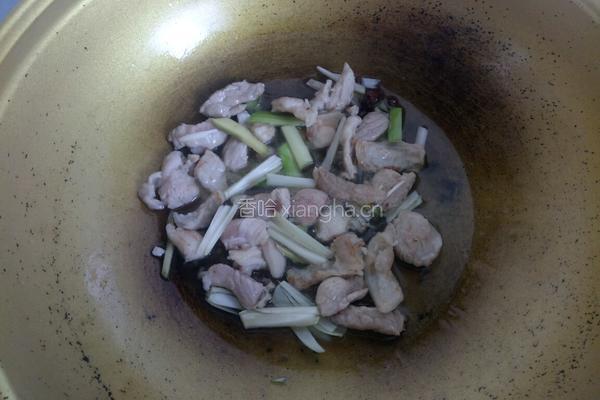 家常肉炒豆角的做法图解5