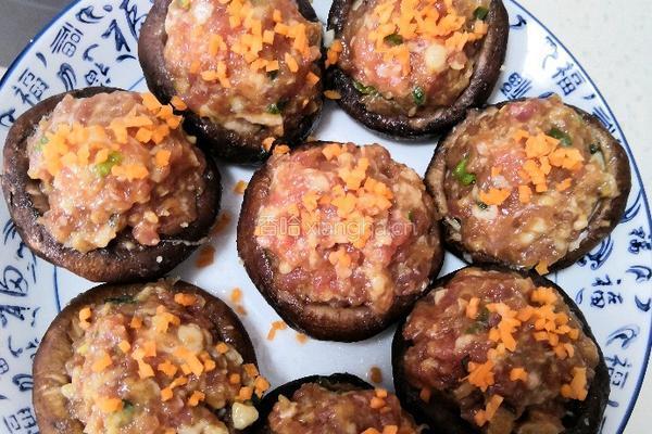 香菇酿肉的做法图解2