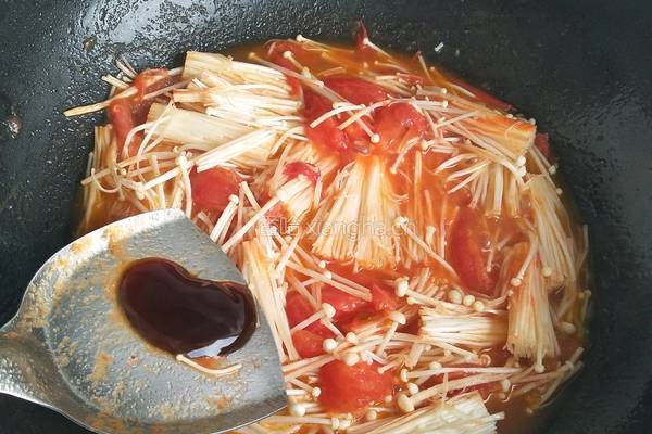 西红柿炒金针菇（下饭必备）的做法图解5