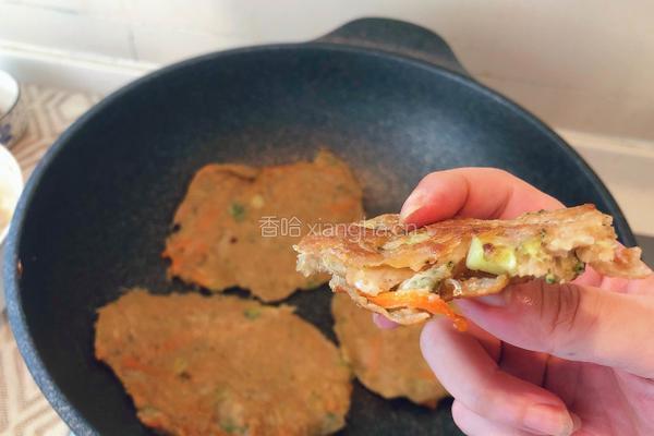 西兰花粉丝煎饼的做法图解14
