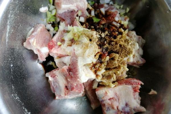 白红薯炖排骨的做法图解4
