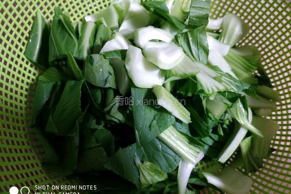 蒜炒上海青的做法图解1