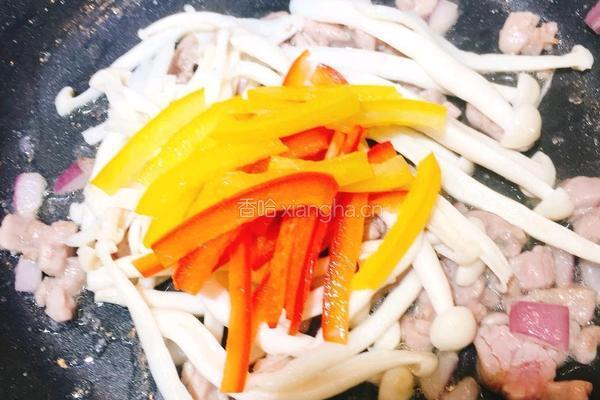 海鲜菇炒肉沫的做法图解6