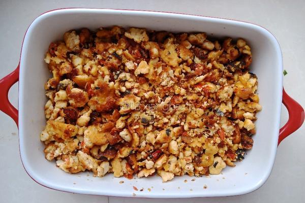 香煎豆腐碎的做法图解8