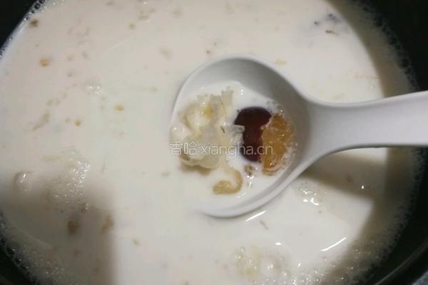 牛奶炖桃胶