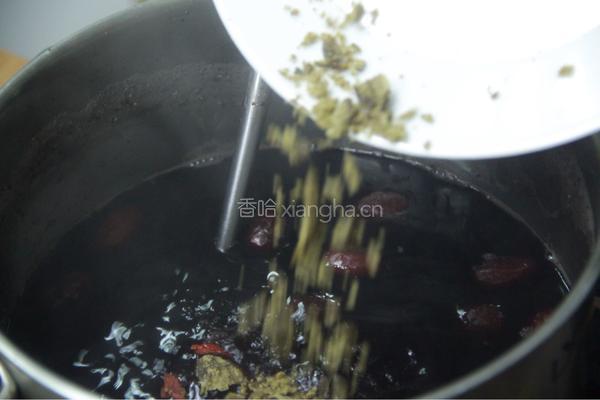 营养早餐，黑米红糖红枣粥的做法图解5