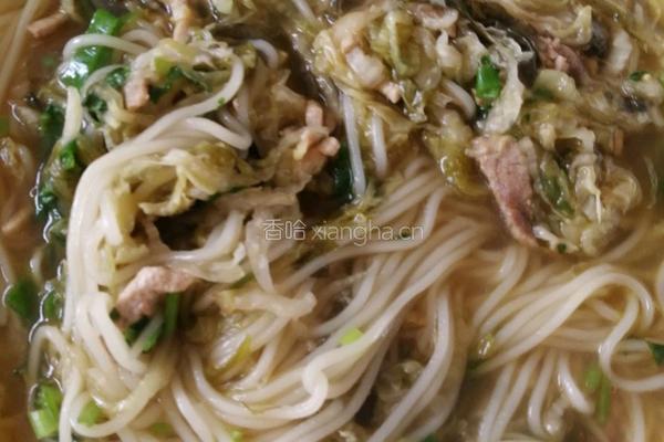酸菜肉丝面