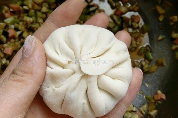 三拼馅饼（火腿尖椒茄子）的做法图解8