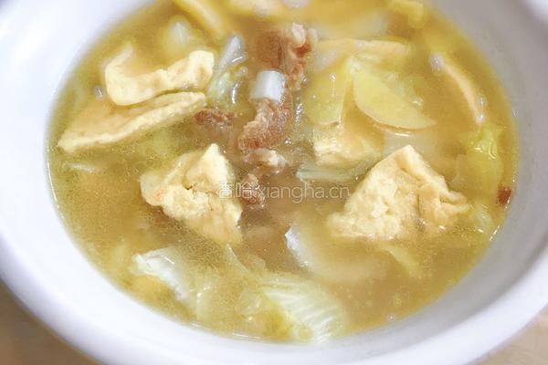 肉片白菜豆腐泡汤 的做法图解12
