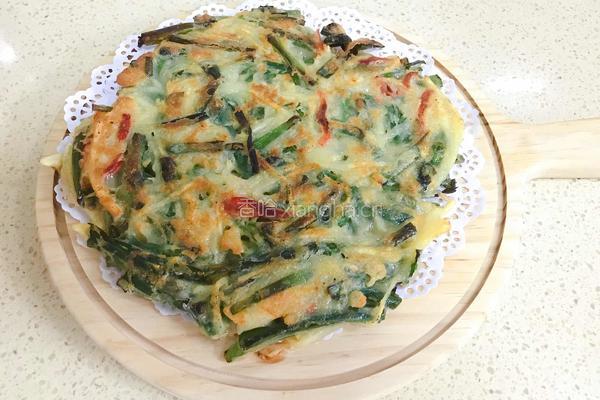 韭菜土豆丝饼的做法图解14