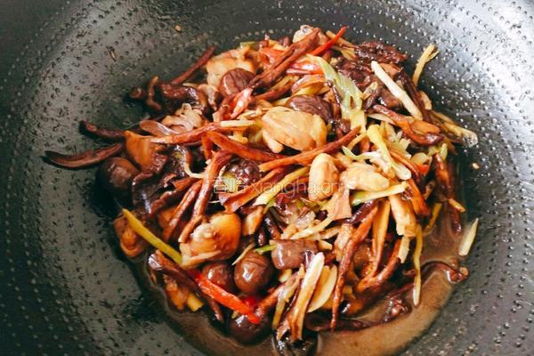 柳树蘑菇烧鸡肉(加板粟版)的做法图解19