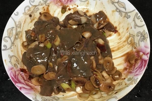 猪肝炒血皮菜的做法图解4