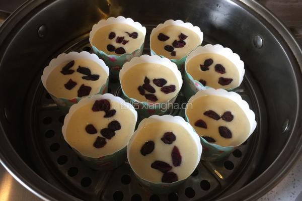蔓越莓蒸蛋糕的做法图解11