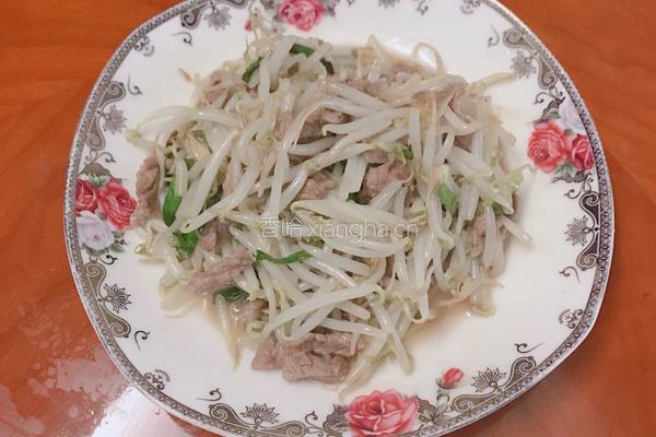 豆芽菜炒牛肉丝的做法图解9