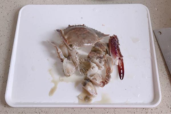 家烧豆腐江蟹的做法图解2