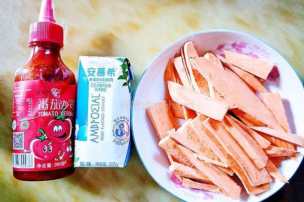 酸奶红薯条拼盘的做法图解1