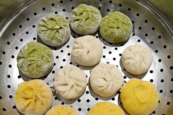 素馅彩皮包子的做法图解12