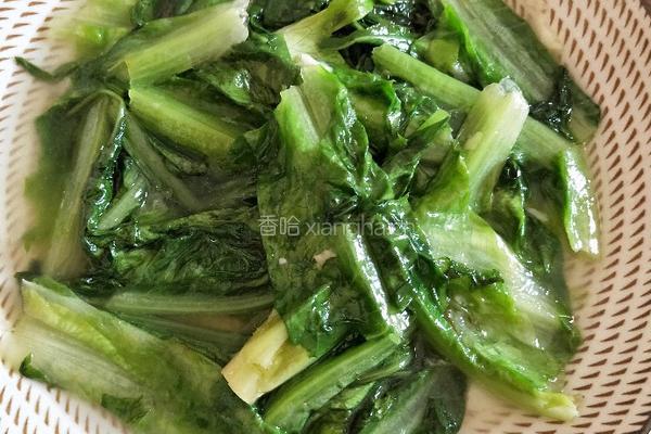 清炒油麦菜的做法图解4