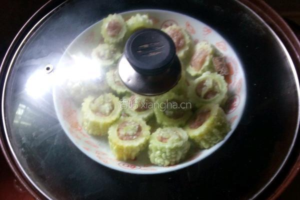 苦瓜酿肉的做法图解7